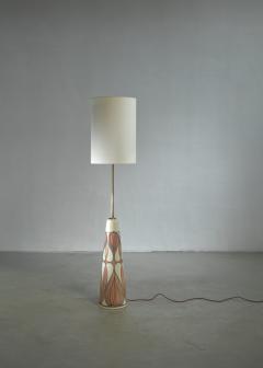 Rigmor Nielsen Rigmor Nielsen floor lamp with brown motif Denmark 1960s - 925997