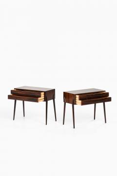 Rimbert Sandholt Pair of Rimbert Sandholt Bedside Tables in Rosewood by Glas Tr Hovmantorp - 4645764