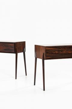 Rimbert Sandholt Pair of Rimbert Sandholt Bedside Tables in Rosewood by Glas Tr Hovmantorp - 4645765