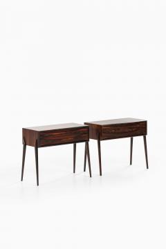 Rimbert Sandholt Pair of Rimbert Sandholt Bedside Tables in Rosewood by Glas Tr Hovmantorp - 4648384