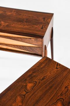 Rimbert Sandholt Pair of Rimbert Sandholt Beech Rosewood Bedside Tables 1960s - 4632613