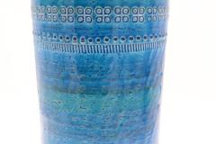 Rimini blue glazed ceramic vase manufactured by Bitossi - 2845688