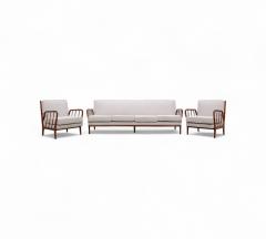 Rino Levi Armchairs in Caviuna wood Boucle Rino Levi 1960s Lot 394 - 4374868