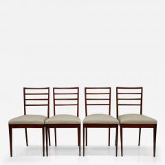 Rino Levi Brazilian Modern Chairs in Hardwood Leather by Rino Levi Brazil 1960s - 3713140