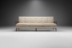 Rino Levi Brazilian Wood Three Seater Sofa by Rino Levi Brazil 1950s - 1843021