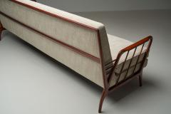 Rino Levi Brazilian Wood Three Seater Sofa by Rino Levi Brazil 1950s - 1843031