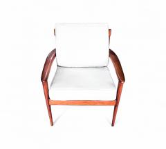 Rino Levi Grete Jalk Armchair in Caviuna Wood Fabric Rino Levi 1960s Lot 491C - 4378104