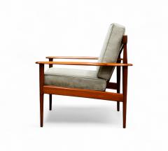 Rino Levi Grete Jalk Armchair in Caviuna Wood Fabric Rino Levi 1960s Lot 491C - 4378105