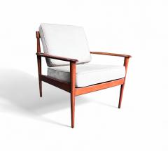 Rino Levi Grete Jalk Armchair in Caviuna Wood Fabric Rino Levi 1960s Lot 491C - 4378109