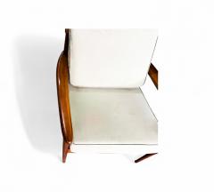 Rino Levi Grete Jalk Armchair in Caviuna Wood Fabric Rino Levi 1960s Lot 491C - 4378111