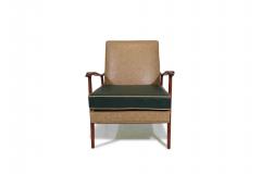 Rino Levi Mid century Brazilian Modern Lounge Chairs in Caviuna - 3665276