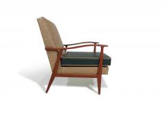 Rino Levi Mid century Brazilian Modern Lounge Chairs in Caviuna - 3665279