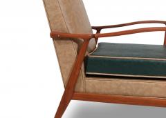 Rino Levi Mid century Brazilian Modern Lounge Chairs in Caviuna - 3665280