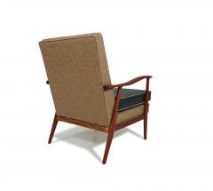 Rino Levi Mid century Brazilian Modern Lounge Chairs in Caviuna - 3665281