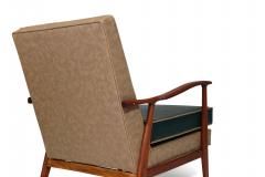 Rino Levi Mid century Brazilian Modern Lounge Chairs in Caviuna - 3665282