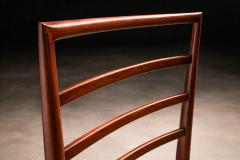 Rino Levi Set of 4 Chairs in Caviuna Leather Rino Levi 1960s - 4544719