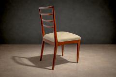 Rino Levi Set of 4 Chairs in Caviuna Leather Rino Levi 1960s - 4544723