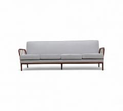 Rino Levi Sofa in Hardwood by Rino Levi in Hardwood Boucle 1960s Lot 395 - 4376792