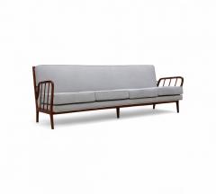 Rino Levi Sofa in Hardwood by Rino Levi in Hardwood Boucle 1960s Lot 395 - 4376797