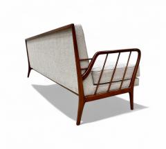 Rino Levi Sofa in Hardwood by Rino Levi in Hardwood Boucle 1960s Lot 395 - 4376801