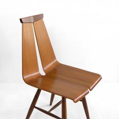 Risto Halme RISTO HALME SET OF 4 MOLDED TEAK VENEER CHAIRS FOR ISKU FINLAND 1960S - 3046398