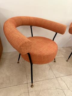 Rito Valla Mid Century Modern Pair of Armchairs by IPE Bologne Italy 1950s - 3092709