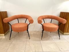 Rito Valla Mid Century Modern Pair of Armchairs by IPE Bologne Italy 1950s - 3092712