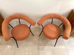 Rito Valla Mid Century Modern Pair of Armchairs by IPE Bologne Italy 1950s - 3092716