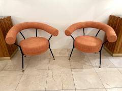 Rito Valla Mid Century Modern Pair of Armchairs by IPE Bologne Italy 1950s - 3092718