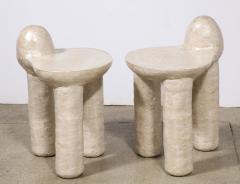 River Valadez Pair of Pearl Nube Chairs - 3052391
