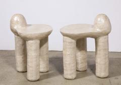 River Valadez Pair of Pearl Nube Chairs - 3052393