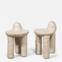 River Valadez Pair of Pearl Nube Chairs - 3053878