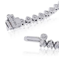 Riveria 14K White Gold 10 73cttw Round Cut Diamond Necklace - 4814218
