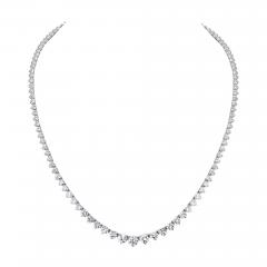 Riveria 14K White Gold 11 73cttw Round Cut Diamond Necklace - 4817833