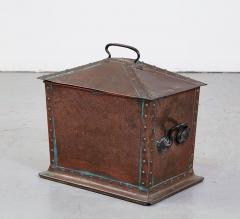 Riveted Copper Arts and Crafts Kindling Box - 2876972