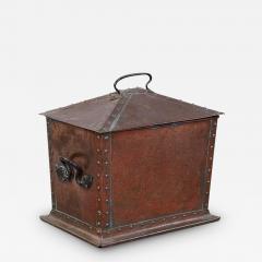 Riveted Copper Arts and Crafts Kindling Box - 2879522