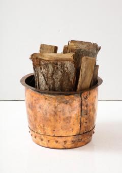 Riveted Copper Log Bin - 3209287