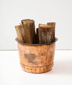 Riveted Copper Log Bin - 3209290