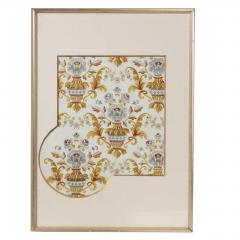 Robatienne Pasquier French Art Deco Hand Painted Gouache Wallpaper Design - 1807822