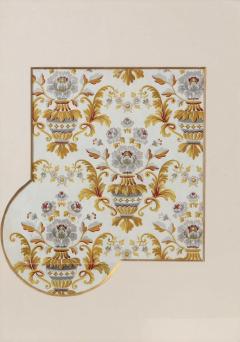 Robatienne Pasquier French Art Deco Hand Painted Gouache Wallpaper Design - 1810169