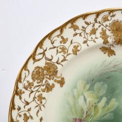 Robert A Holland Antique Set Eight Hand Painted Minton Plates Depicting Fish Signed A Holland - 3376145