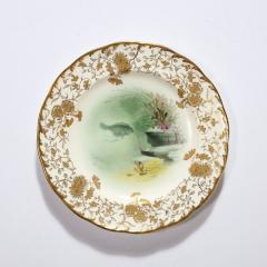 Robert A Holland Antique Set Eight Hand Painted Minton Plates Depicting Fish Signed A Holland - 3376153