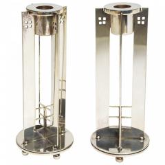 Robert AM Stern American Modern Silver Plate Candlesticks Robert A M Stern for Swid Powell - 4195624
