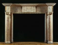 Robert Adam A FINE STATUARY AND CONVENT SIENA MARBLE NEOCLASSICAL CHIMNEYPIECE - 3702654