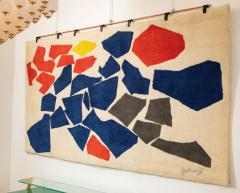 Robert Arthur Goodnough Vintage Cubist Inspired Tapestry by Robert Goodnough USA circa 1980 - 4386520