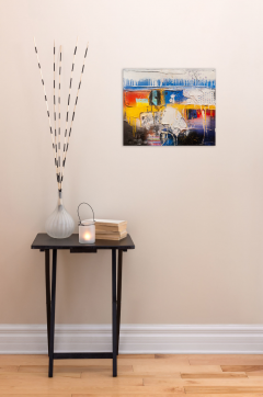 Robert Baribeau Untitled Blue Abstract painting 2007 - 3368628