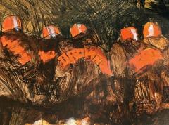 Robert Bob Peak Browns Football Sports Action Painting de Kooning Abstract Expressionism - 2545356