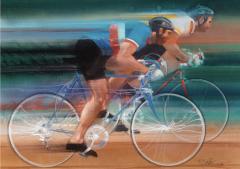 Robert Bob Peak Cycling Two men Sports Racing on Bicycles - 1161250