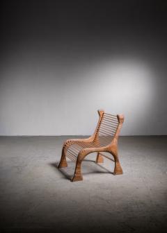 Robert Dice Robert Dice Rare Studio Crafted Chair with Dowel Seating USA 1970s - 2499562