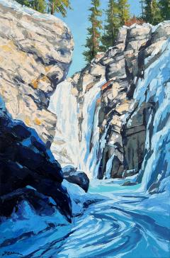 Robert E Wood Frozen Falls Maligne Canyon - 4480113